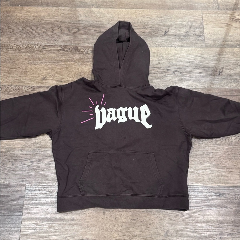 Black Hoodie with 'Vague' Graphic